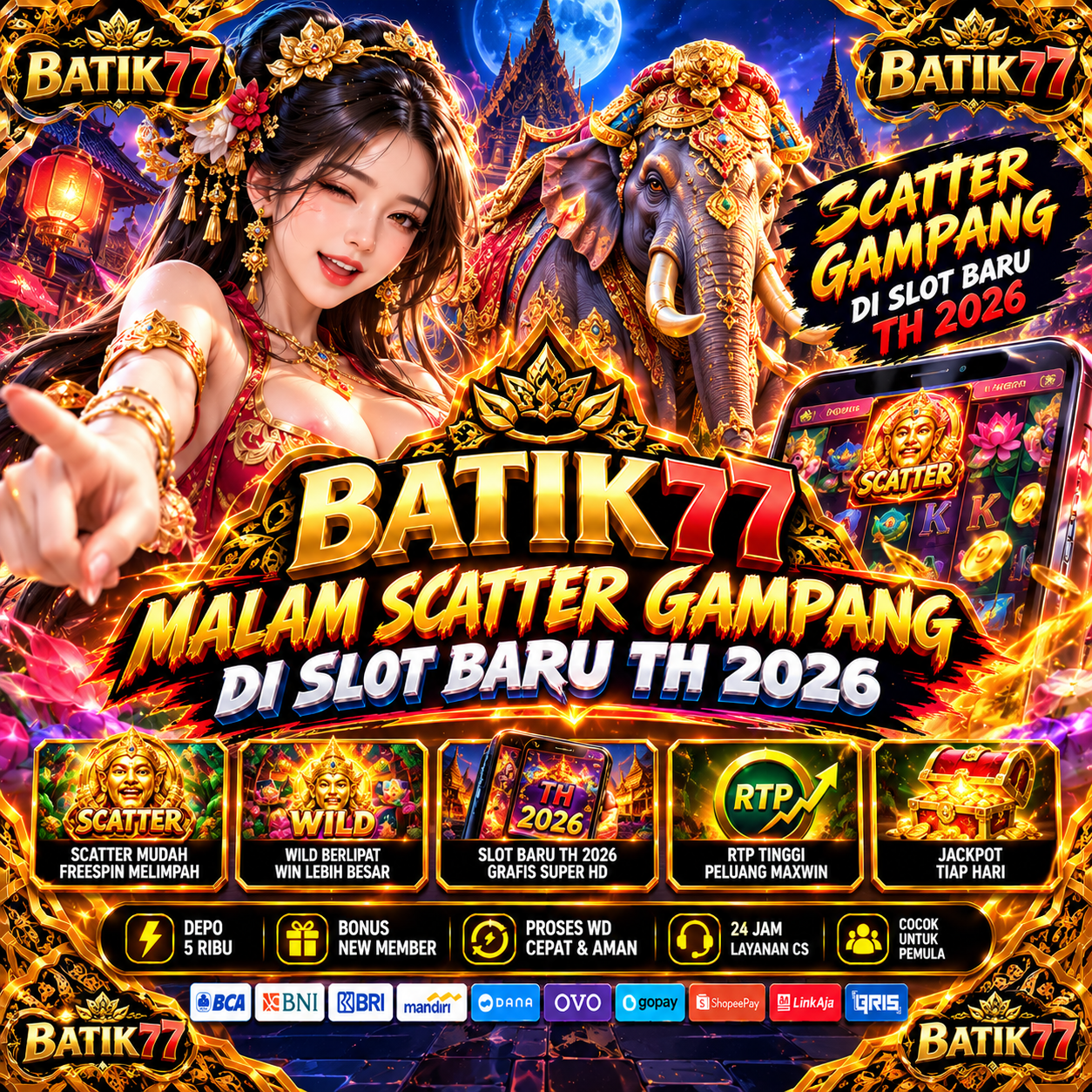 BATIK77: Malam Scatter Gampang di Slot Baru TH 2026
