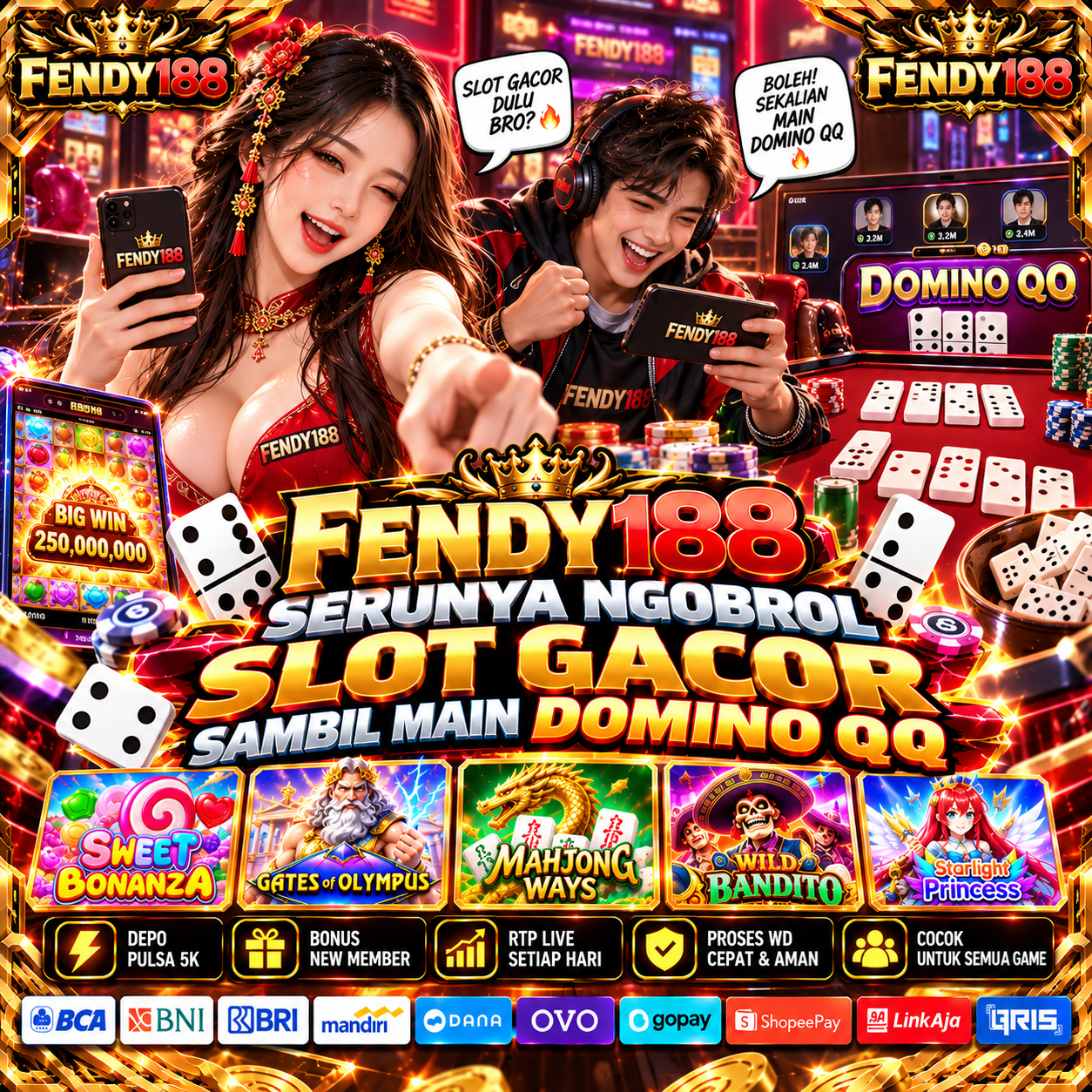 FENDY188: Serunya Ngobrol Slot Gacor sambil Main Domino QQ