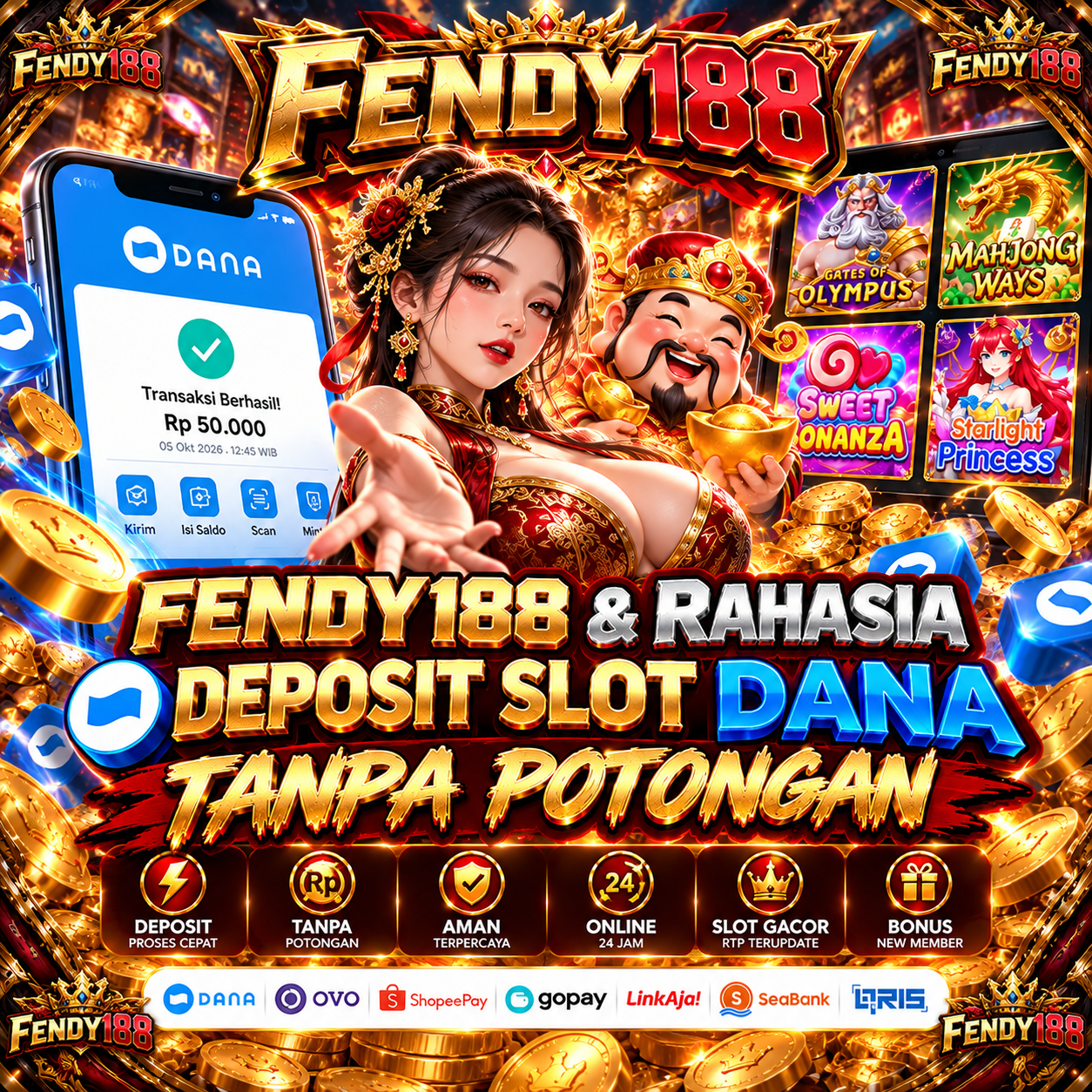 FENDY188 & Rahasia Deposit Slot Dana Tanpa Potongan