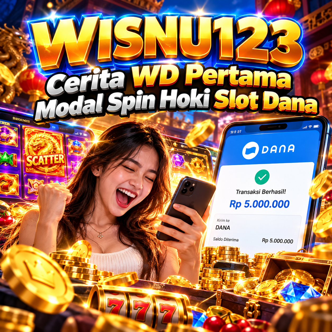 Galeri foto WISNU123: Cerita WD Pertama Modal Spin Hoki Slot Dana di Jakarta