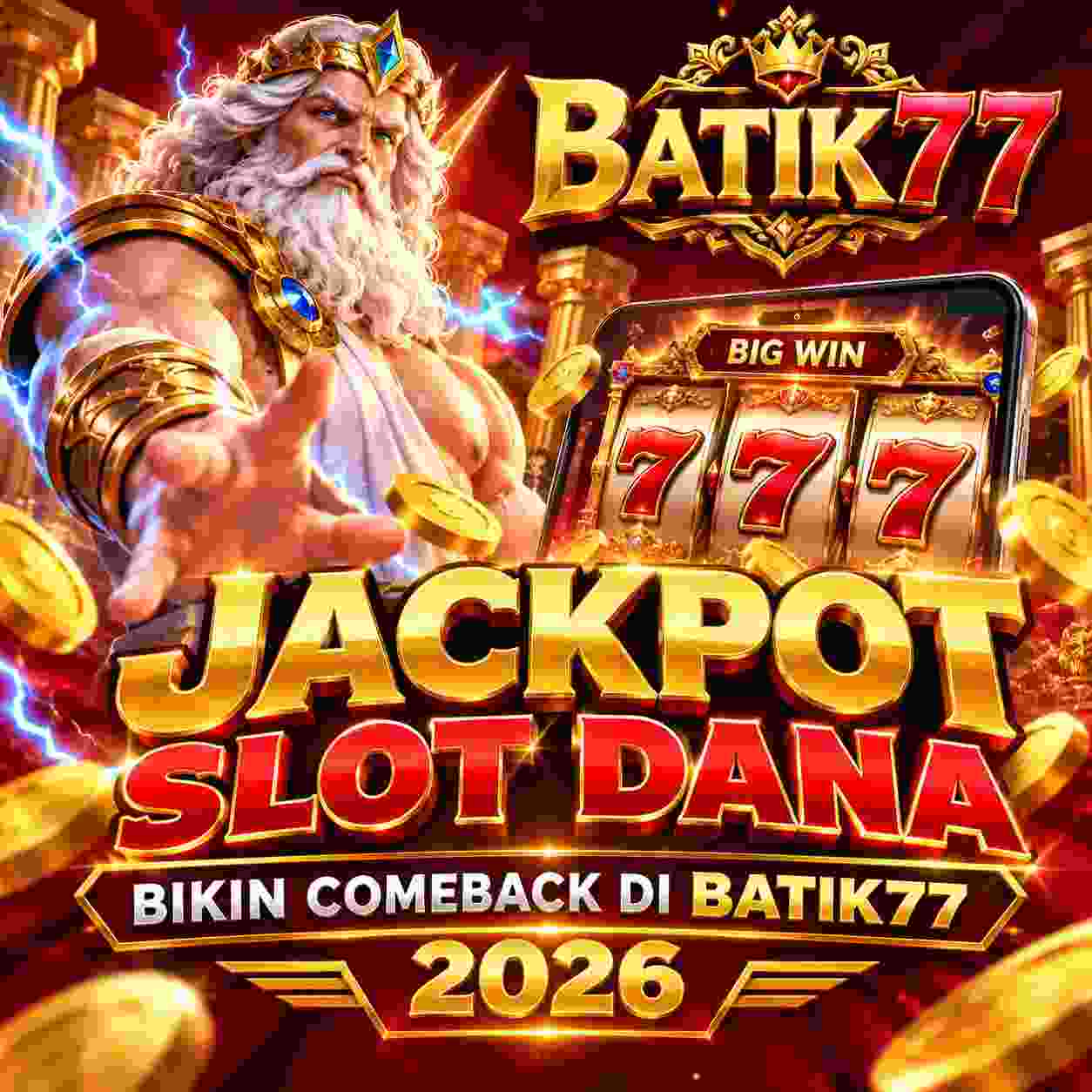 Banner BATIK77 dengan pilihan provider permainan