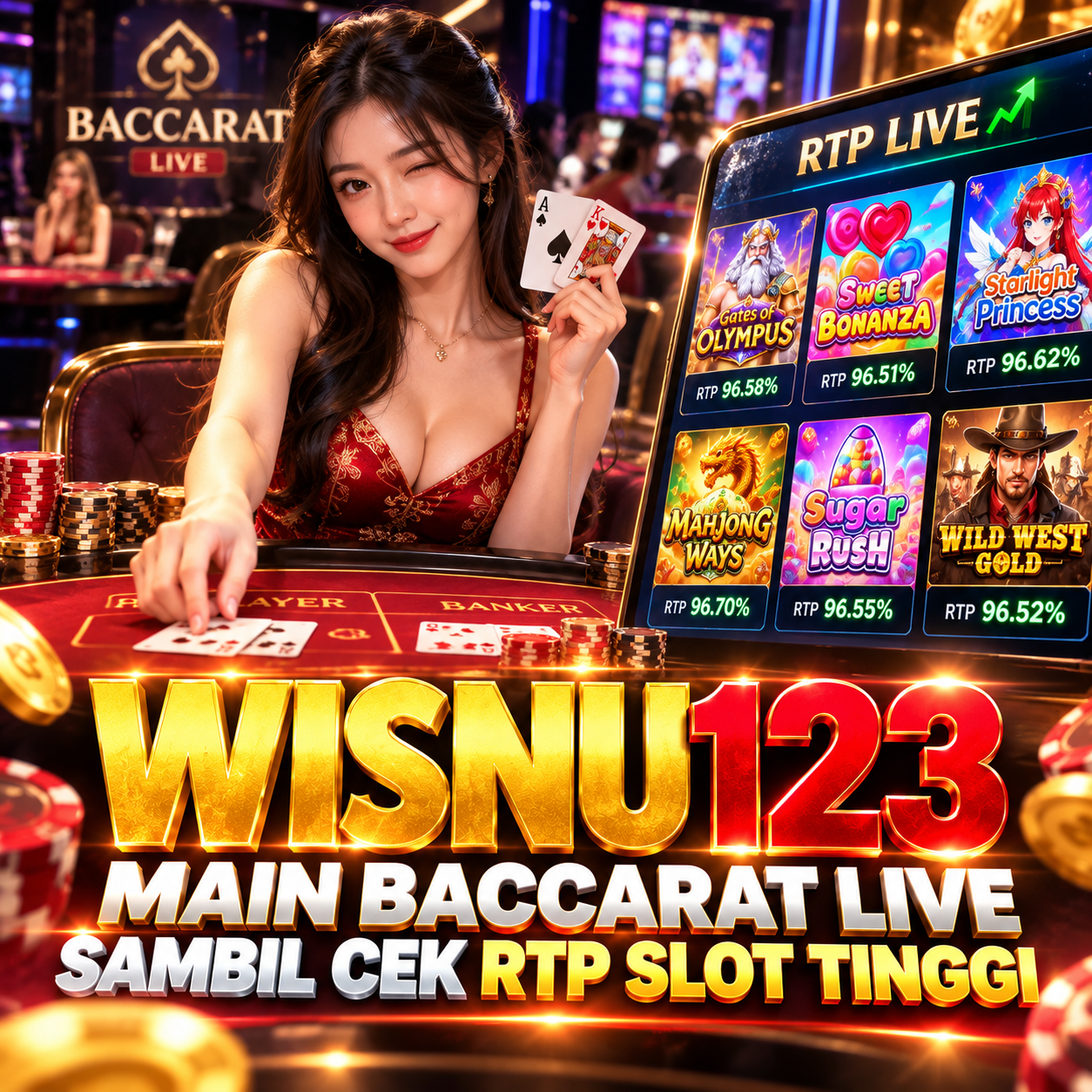 WISNU123: Main Baccarat Live Sambil Cek RTP Slot Tinggi by Hey siriusly