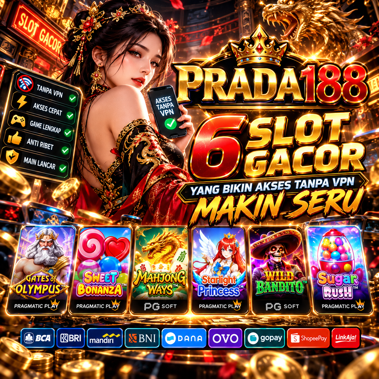Galeri foto PRADA188: 6 Slot Gacor yang Bikin Akses Tanpa VPN Makin Seru di Jakarta