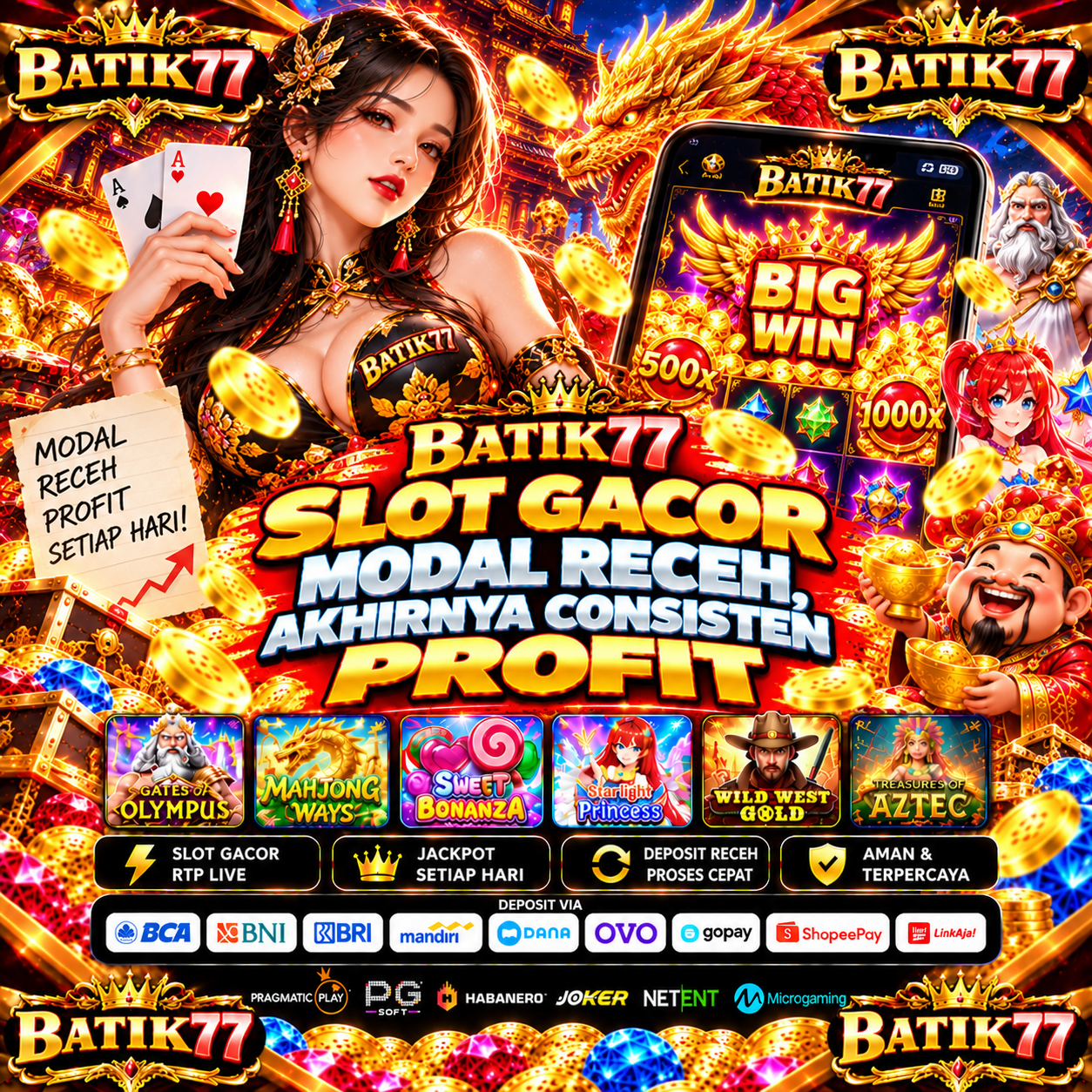 BATIK77: Slot Gacor Modal Receh, Akhirnya Consisten Profit
