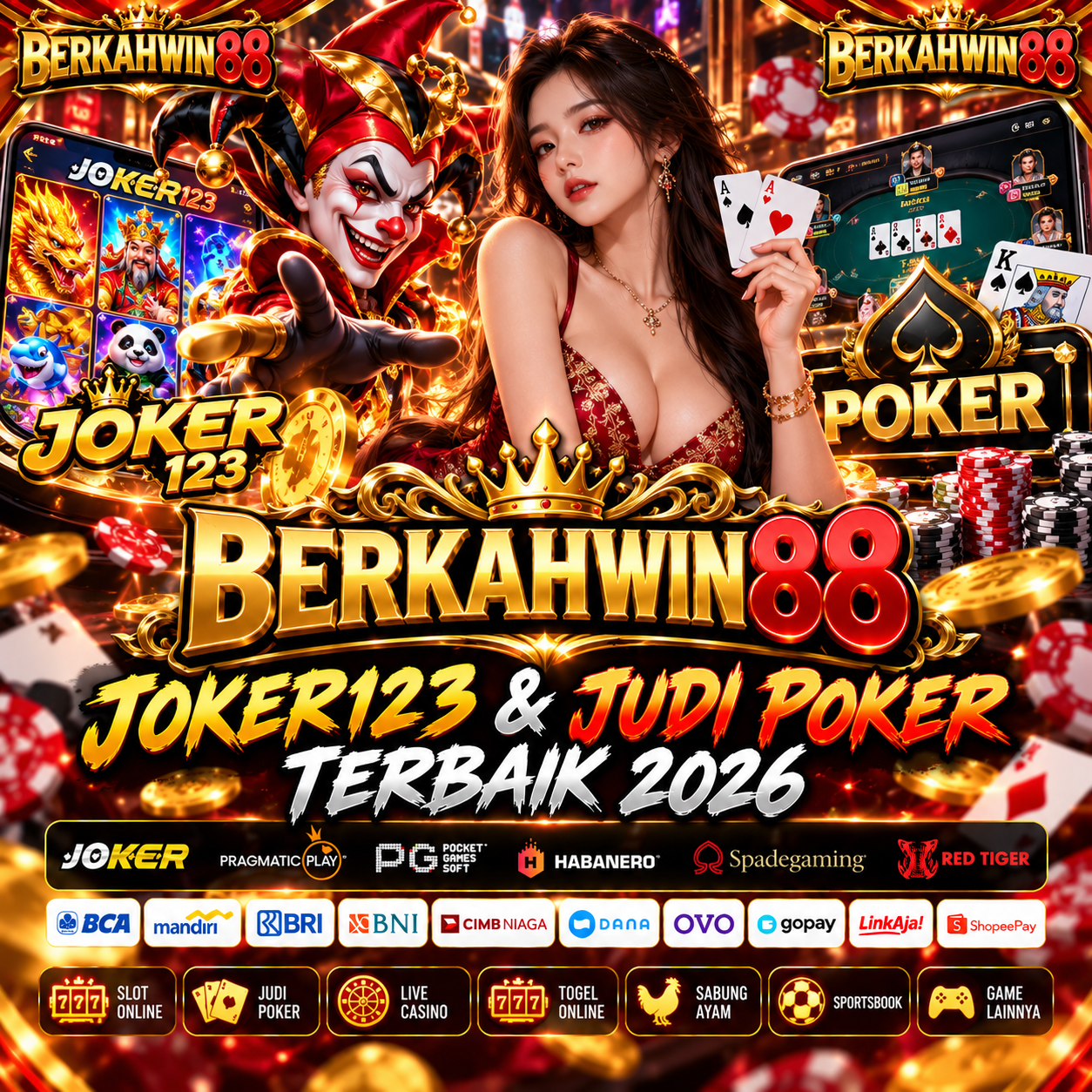 BERKAHWIN88 Joker123 & Judi Poker Terbaik 2026