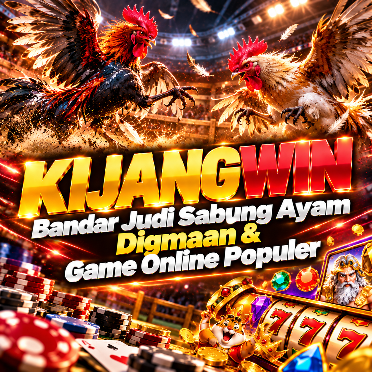 KIJANGWIN: Bandar Judi Sabung Ayam Digmaan & Game Online Populer