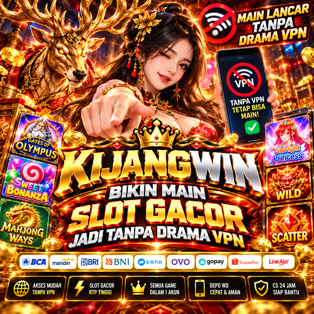 KIJANGWIN Bikin Main Slot Gacor Jadi Tanpa Drama VPN