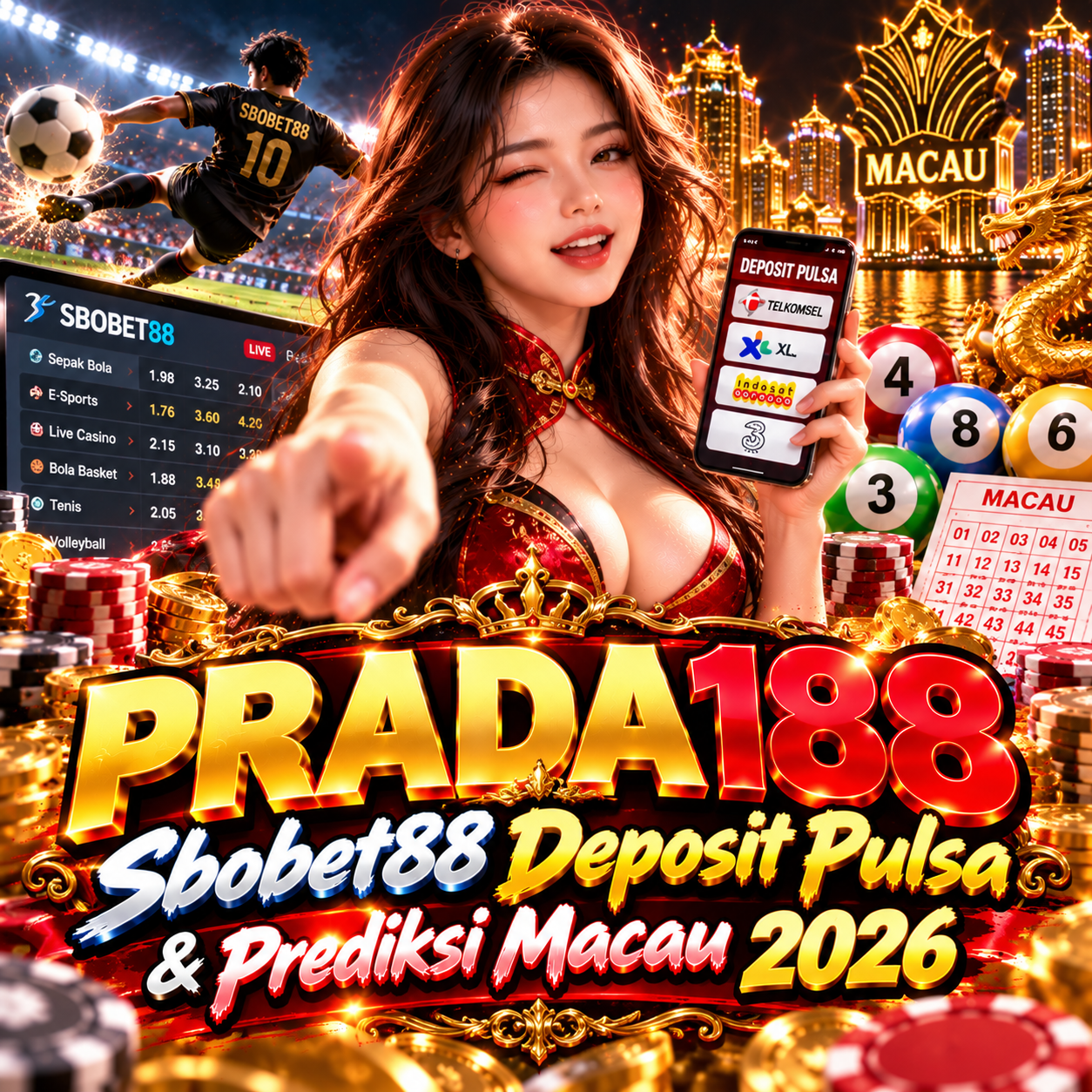Galeri foto PRADA188 Sbobet88 Deposit Pulsa & Prediksi Macau 2026 di Jakarta